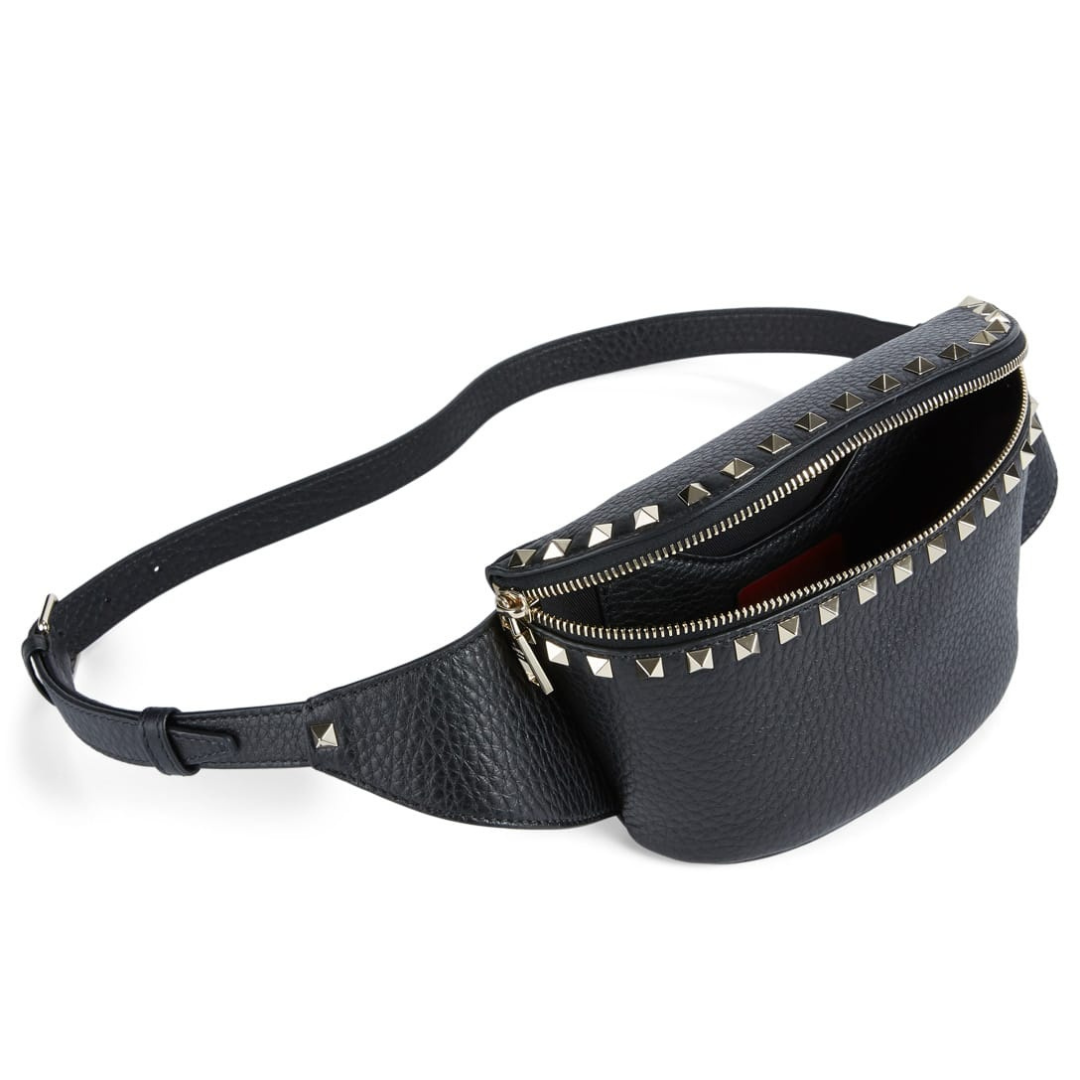 Black Studded Waist Bag