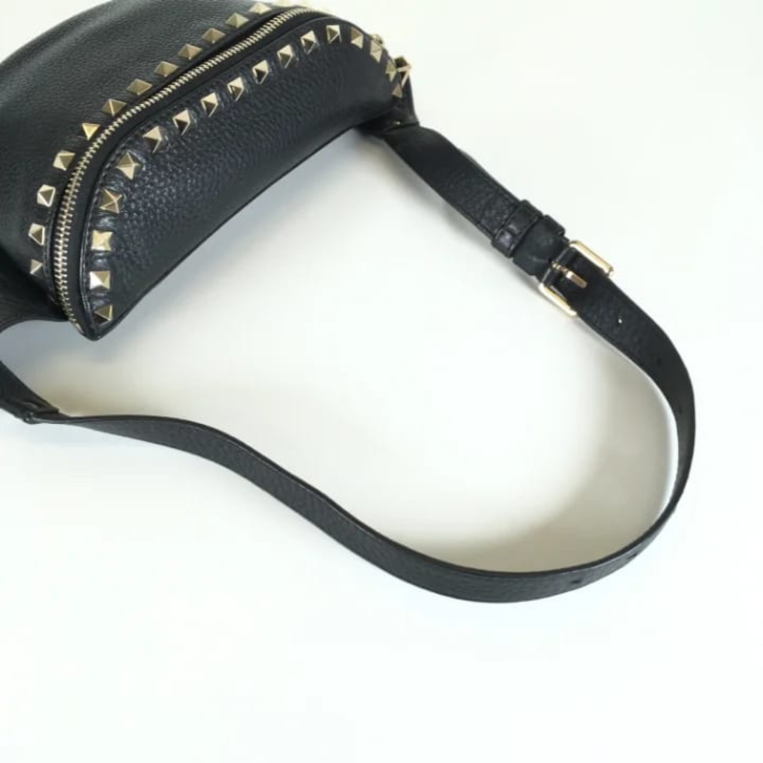 Black Studded Waist Bag